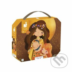 Umelecké puzzle pre deti v kufríku Klimt 100 ks - Janod