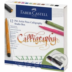 PITT kaligrafické fixky set 12 farieb-studio box - Faber-Castell