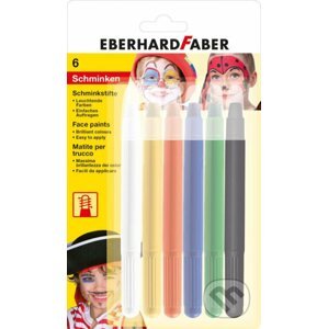 Farby na tvár v ceruzke, 6 kusov, vysúvacie - Eberhard Faber
