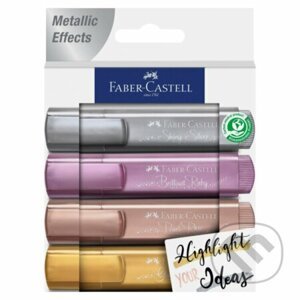 Zvýrazňovač Metallic, 4 farby - Faber-Castell