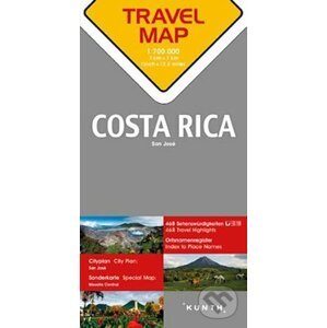 Kostarika 1:800 T TravelMap KUNTH - Marco Polo
