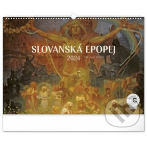 Nástěnný kalendář Slovanská epopej 2024 - Alphonse Mucha