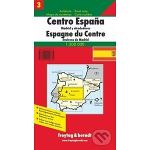 Spanien Mitte, Central Spanin/Španělsko,střed 1:500 000/automapa - freytag&berndt
