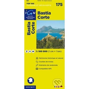 IGN 175s. Bastia Corte 1:100 000 - Instituto Geografico De Agostini