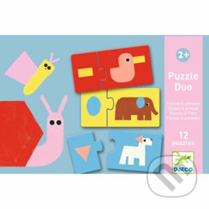 Puzzle duo: Tvary a zvieratá - Djeco
