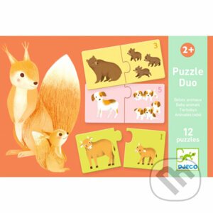Puzzle duo: Mláďatá zvierat - Djeco