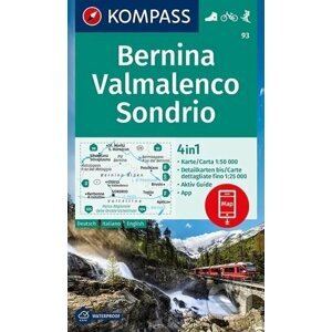 Bernina, Valmalenco 1:50 000 / turistická mapa KOMPASS 93 - Marco Polo