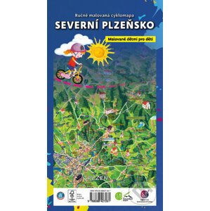 Ručně malovaná cyklomapa Severní Plzeňsko - Malované Mapy