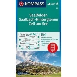 Saalfelden, Saalbach-Hinterglemm, Zell am See 1:50 000 / turistická mapa KOMPASS 30 - Marco Polo