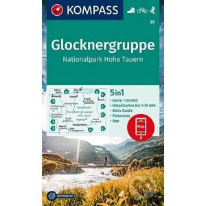 Glocknergruppe, Nationalpark Hohe Tauern 1:50 000 / turistická mapa KOMPASS 39 - Marco Polo