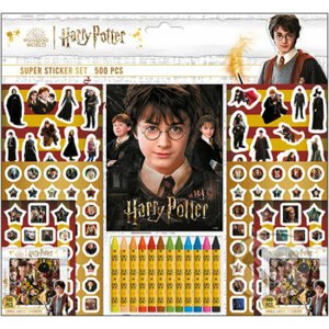 Samolepkový set s voskovkami 500 ks Harry Potter - Jiří Models