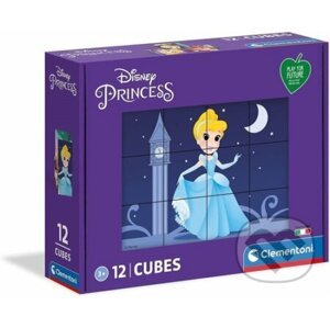 Obrázkové kostky Disney princezny, 12 kostek - Clementoni
