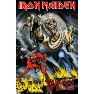 Textilný plagát - vlajka Iron Maiden: Number Of The Beast - Iron Maiden