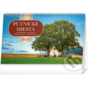 Stolový kalendár Pútnické miesta 2024, 23,1 × 14,5 cm - Notique