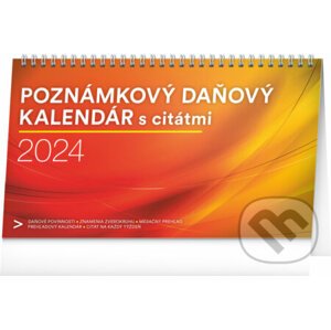 Stolový kalendár Poznámkový daňový s citátmi 2024 - Notique