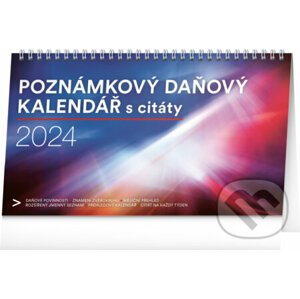 Stolní kalendář Poznámkový daňový s citáty 2024 - Notique