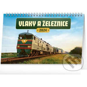 Stolní kalendář Vlaky a železnice 2024 - Notique