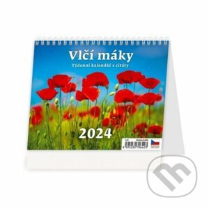 Kalendář stolní 2024 - Vlčí máky - Helma365