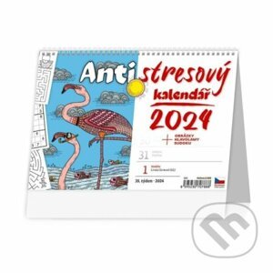 Kalendář stolní 2024 - Antistresový pracovní - Helma365