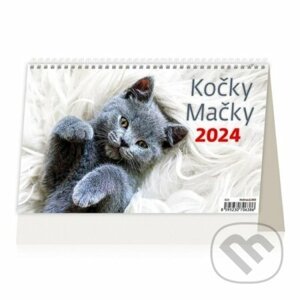 Kalendář stolní 2024 - Kočky/Mačky - Helma365
