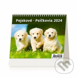 Kalendář stolní 2024 - MiniMax Pejskové/Psíčkovia - Helma365
