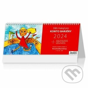 Kalendář stolní 2024 - Děti malují pro KONTO BARIÉRY - Helma365
