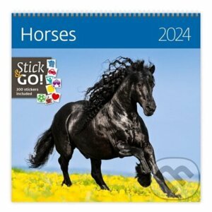 Kalendář nástěnný 2024 - Horses - Helma365
