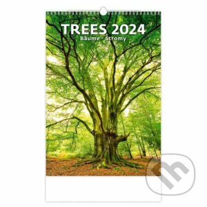 Kalendář nástěnný 2024 - Trees/Bäume/Stromy - Helma365