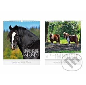 Kalendář nástěnný malý - Horses 2024 - MFP