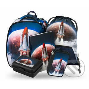 BAAGL SET 5 Shelly Space Shuttle: aktovka, penál, sáček, desky, box - Presco Group