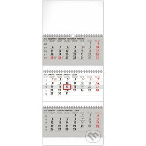 Nástenný kalendár 3-mesačný štandard skladací 2024, 29,5 × 69,5 cm - Notique