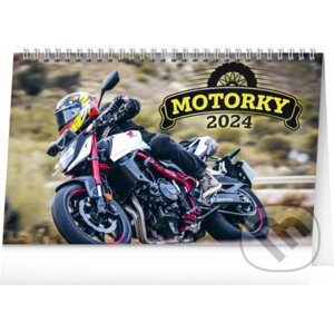 Stolový kalendár Motorky 2024, 23,1 × 14,5 cm - Notique