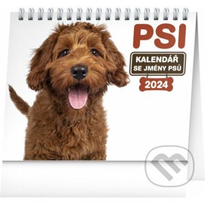 Stolový kalendár Psy – s menami psov 2024, 16,5 × 13 cm, 16,5 × 13 cm - Notique