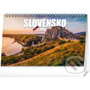 Stolový kalendár Slovensko 2024, 23,1 × 14,5 cm - Notique