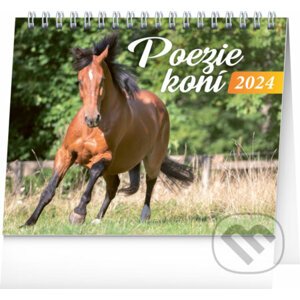 Stolový kalendár Poézie koní 2024, 16,5 × 13 cm - Notique