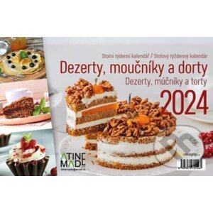 Kalendář 2024: Dezerty,moučníky a dorty, stolní, týdenní - Almatyne
