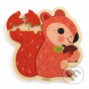 Puzzlo Veverička: drevené puzzle - Djeco