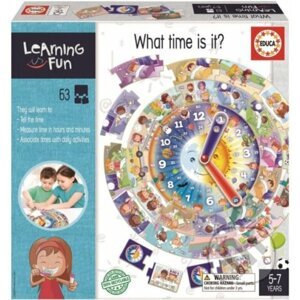 Puzzle vzdělávací + hra Learning is Fun: Kolik je hodin? - Educa