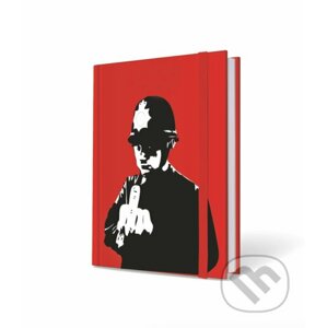 Banksy notebook policajt červený 9x14cm - CMA Group