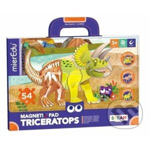 MierEdu Magnetická tabulka Dinosauři - Triceratops - MierEdu