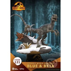 Jurský park diorama D-Stage - Beta a Blue 13 cm - Beast Kingdom