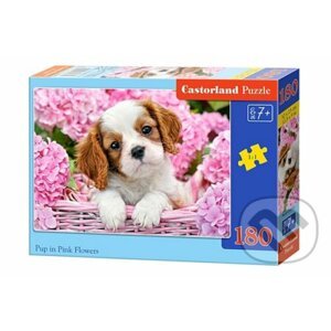 Pup in Pink Flowers - Castorland