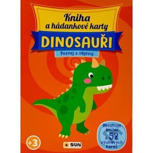 Kniha a hádankové karty Dinosauři - Poznej a objevuj - SUN