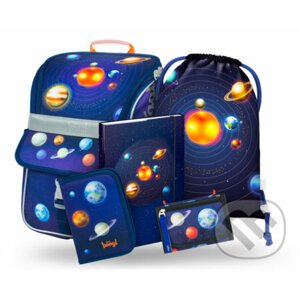 BAAGL SET 5 Zippy Planéty: batoh, peračník, vrecko, peňaženka, dosky - Presco Group