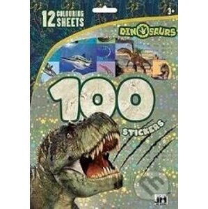 Dinosauři - 100 samolepek s omalovánkovými listy - Jiří Models