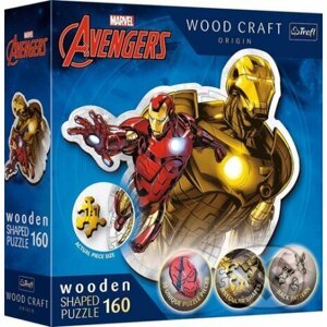 Wood Craft Origin puzzle Odvážný Iron Man - Trefl