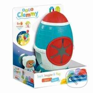 Soft Clemmy - Senzorický box Vesmírná raketa s 5 kostkami - Clementoni