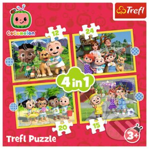 Trefl Puzzle 4v1 - Cocomelon, zoznámte sa s hrdinami / Cocomelon - Trefl