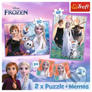 Trefl Puzzle 2v1 + pexeso - Princezné vo svojej zemi / Disney Frozen 2 - Trefl