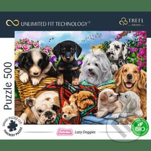 Trefl Puzzle 500 UFT - Leniví psíkovia - Trefl